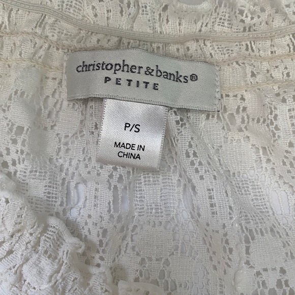 CHRISTOPHER & BANKS Lace Boho | Peasant Blouse - Picture 5 of 8